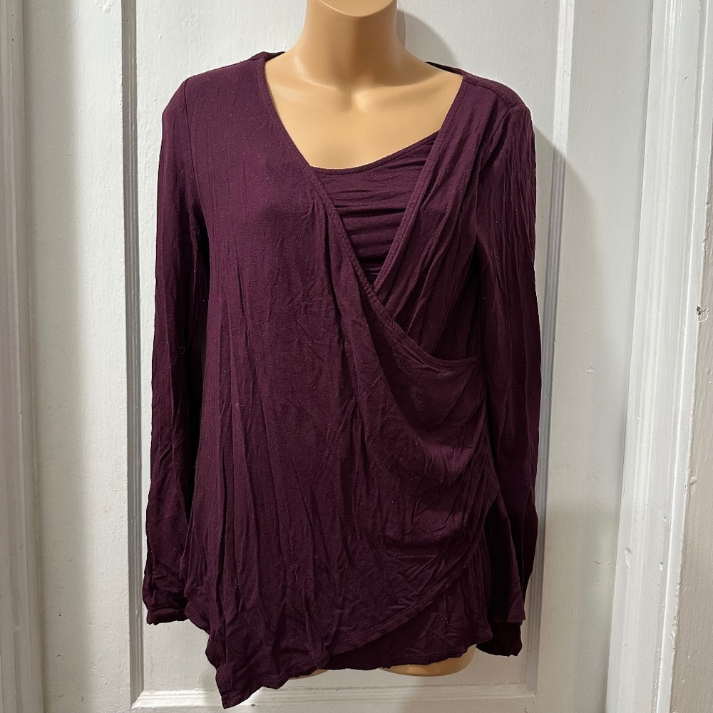 Motherhood‎ Maternity Plum Long Sleeve Nursing Top in S